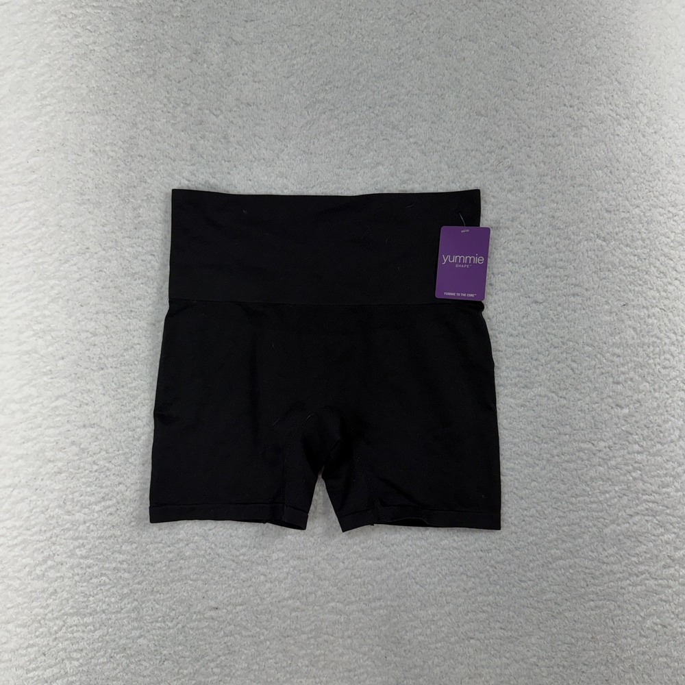Yummie Size L / XL (W25.5x5) Black Seamless Boy Short Shapewear Shorts NWT